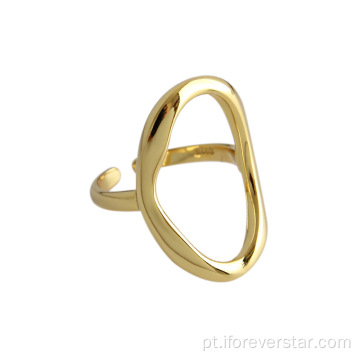 Minimalista Jóias Design Popular Design Chunky Anéis de Prata